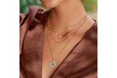  Dusk Divas - Argent / GP 14 carats - Zircone - 45cm